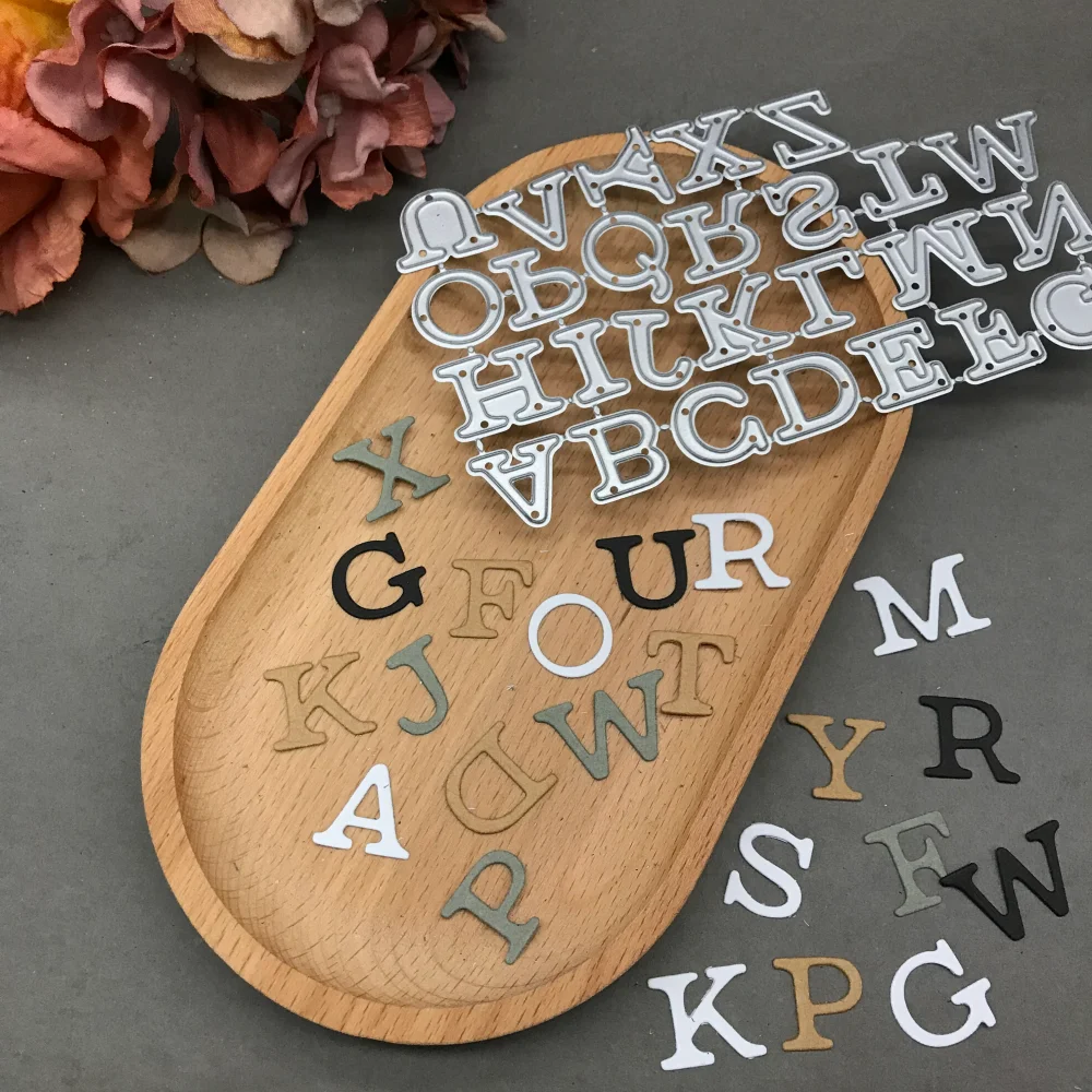 

1pcs metal cutting dies cut die mold The 26 alphabet Scrapbook paper craft blade punch stencils dies