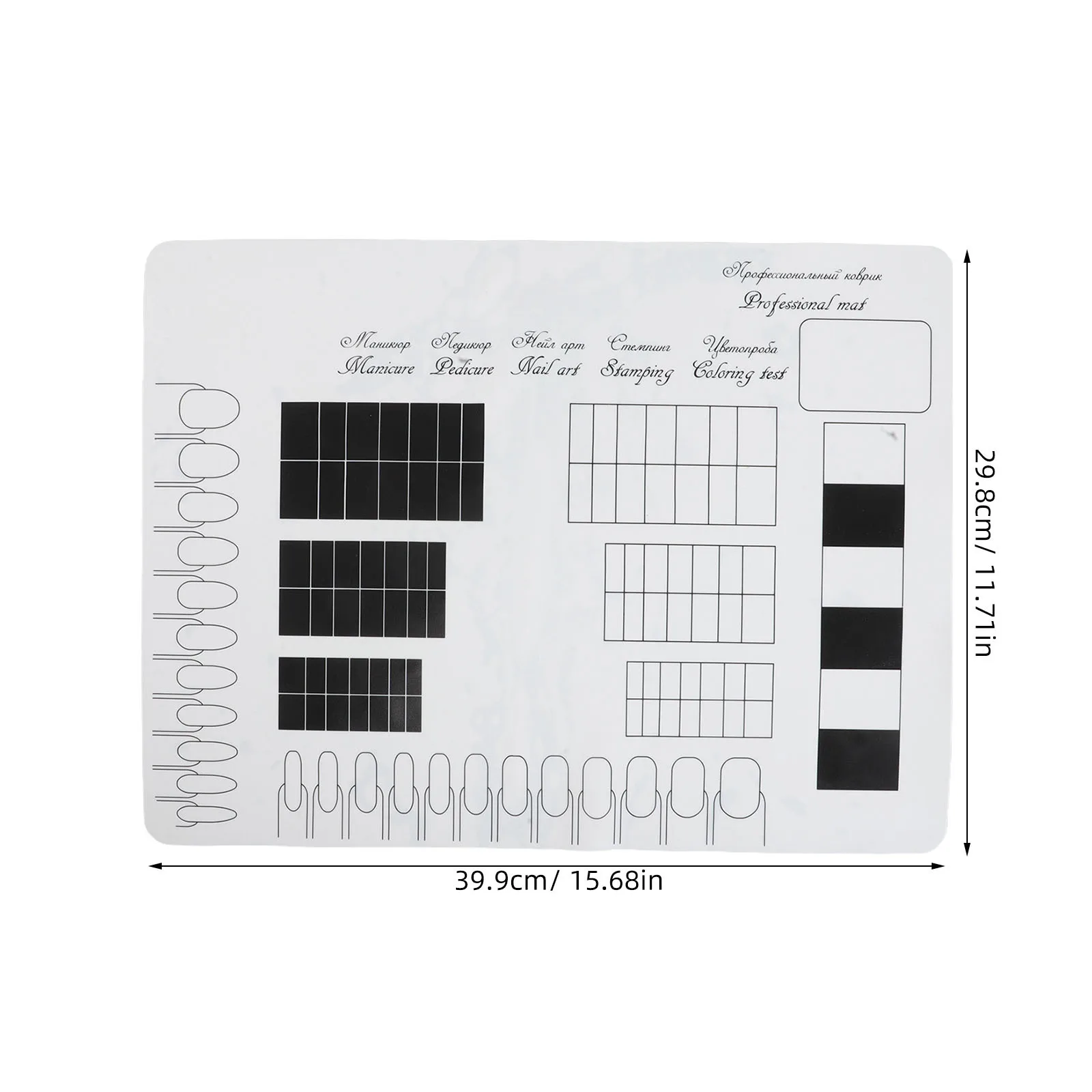 2개 네일 아트 핸드 레스트 패드 사각형 데스크 매트 탈부착 가능한 컬러 팔레트 방수 매니큐어 테이블 매트 네일 연습 사진