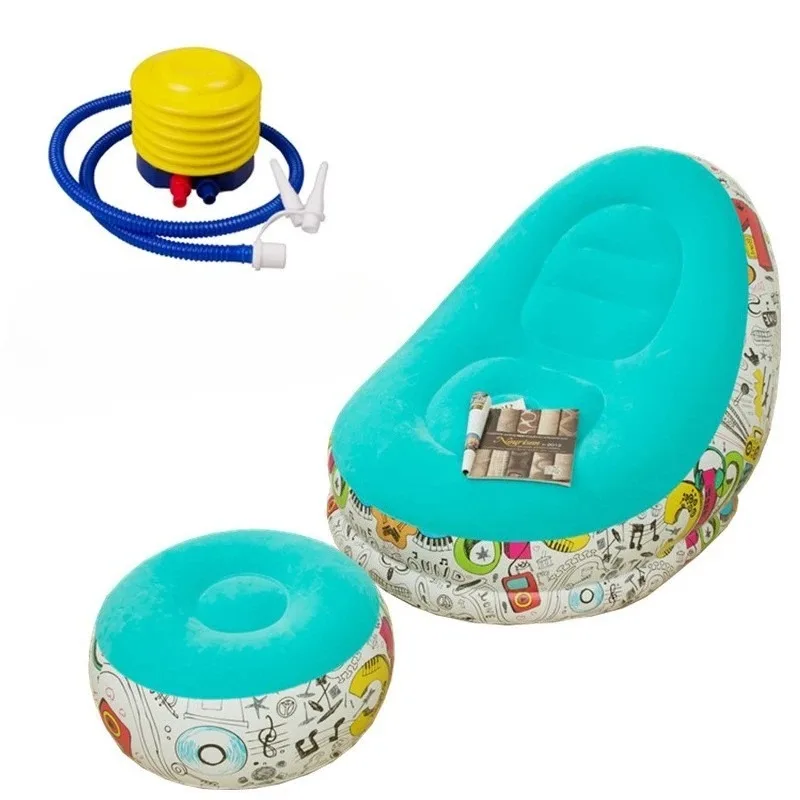 

Inflatable Sofa Recliner Folding Outdoor Music Festival Concert Stylish Single PVC Flocking Portable Foldable Leisure Chair