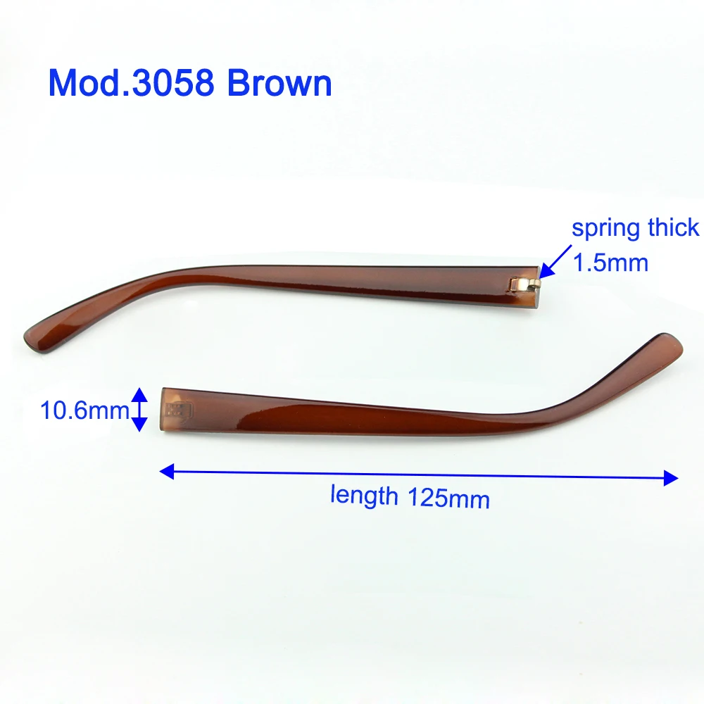 20pcs(10pairs) 10.6mm Width PC Sping Glasses Eyeglasses Temple Plastic Leg Tip Optical Frame Eyewear Repairing Parts Black Brown