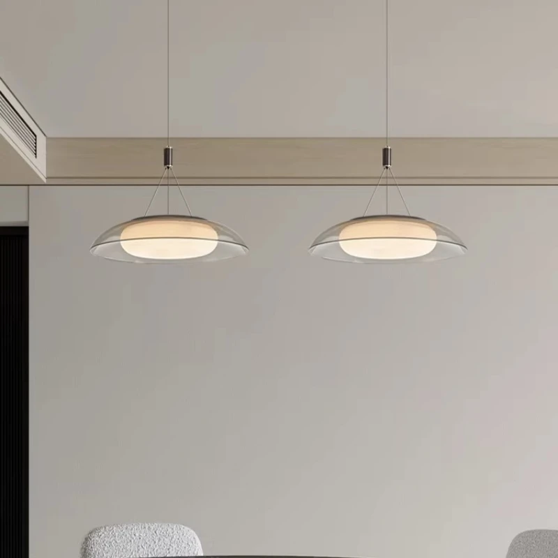 Italian Minimalist Design Flying Saucer Pendant Lights Restaurant Kitchen Bedroom Living Room Nordic Advanced LED Ceiling Lamps