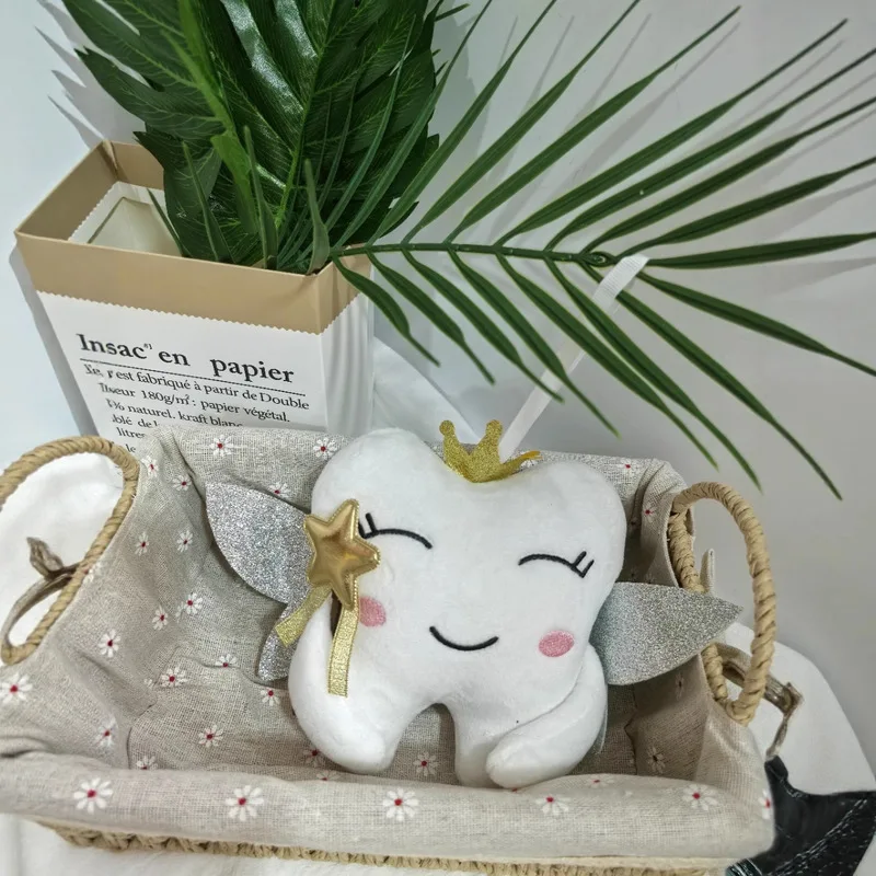 

Tooth Fairy Plushie with Magic Wand and Pouch Stuffed Animal Doll Childrens Folklore Gift for All Ages and Collectors
