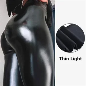 PU BLACK PU LEATE FIGHT PAS PHONES, HIGH WEEP Pants, FINE ELASTIC LEGGGES, HIP SURVEY, SLAGER FIGHTS, SEXY FASHION, PLUS SIZE 10 Main Sales Leather Pants - №7