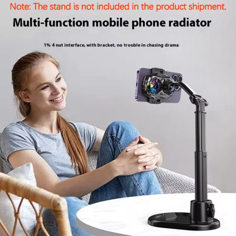 Dual-Turbine Mobile Phone Cooler - Exclusive for Mobile Game Players and Live Streaming. Cool Appearance, RGB Lights