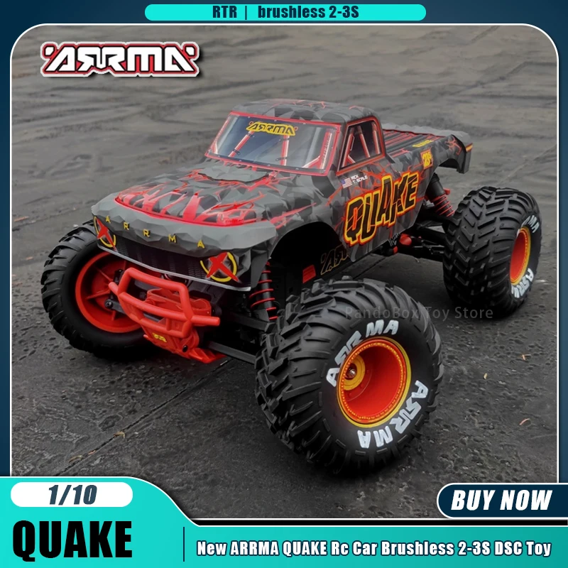 1/10 ARRMA QUAKE RC автомобиль полномасштабный бесщеточный 2-3S DSC внедорожник четыре регулируемых шестерни RTR игрушка подарки на Хэллоуин игрушки