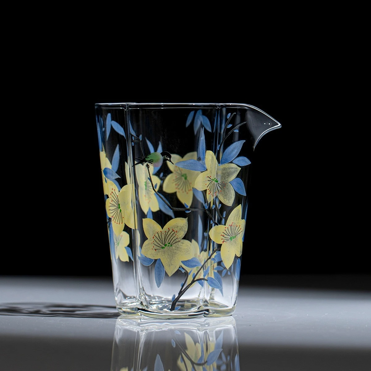 1pc-210ml-dancui-lily-high-temperature-resistant-glass-fair-cup-dividing-teaset-tea-haiyun-cup-kung-fu-teaset-bird-beak-male-cup