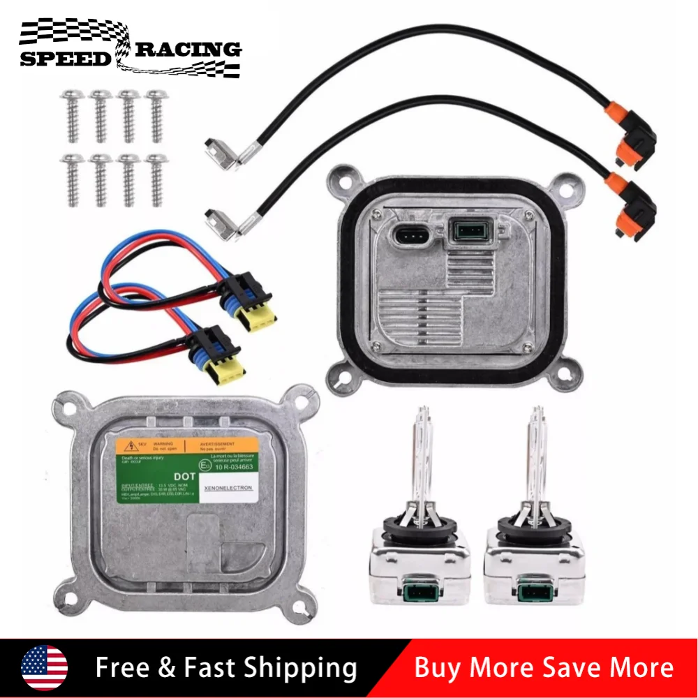 

8A5Z-13C170-A DL3Z-13C170-A 2 HID Xenon Ballast Control Unit Computer &D3S Bulb Kit For 2009-2014 Ford F-150