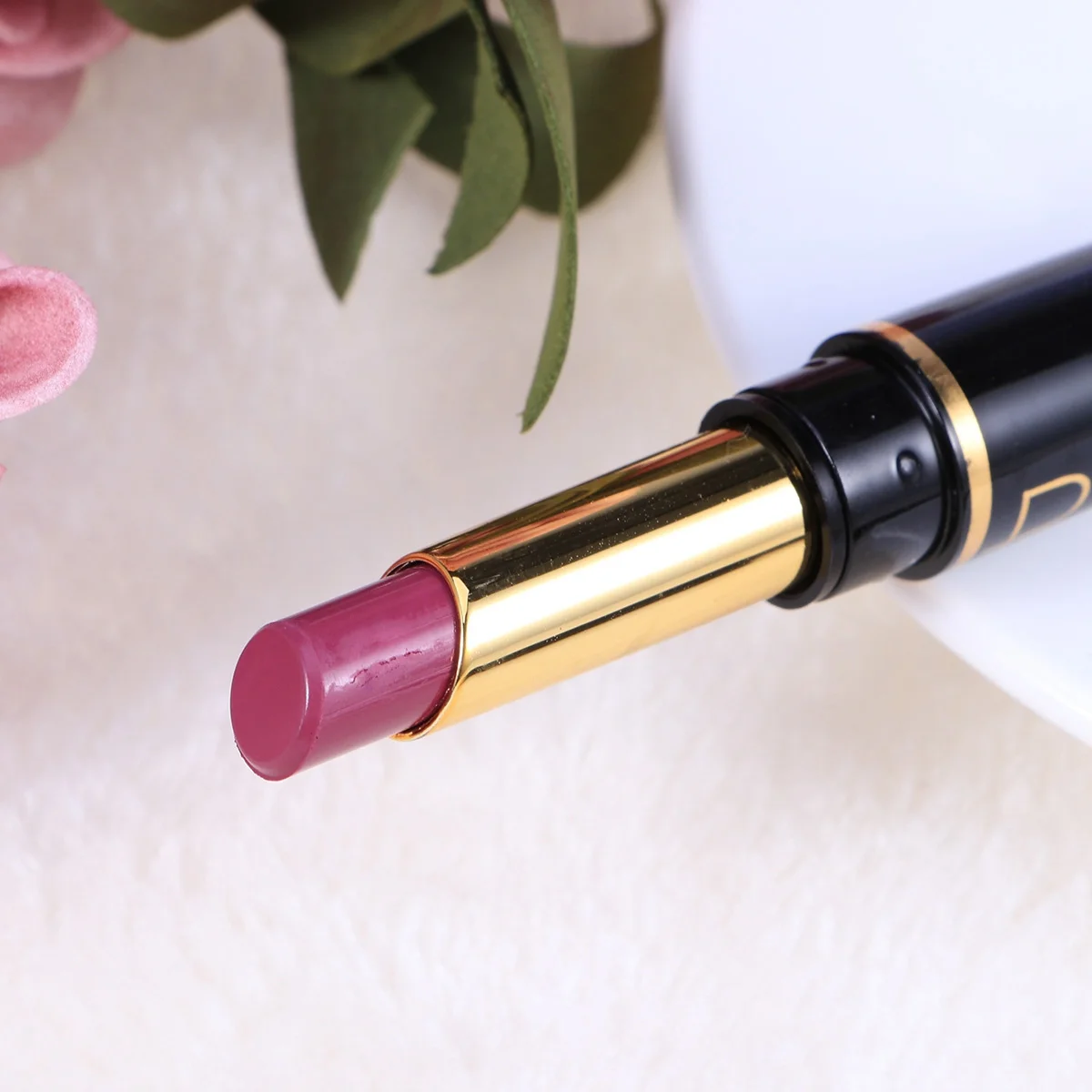 قلم تحديد الشفاه غير اللامع ذو نهاية مزدوجة، لون نقي حريري، لون عالي، أحمر شفاه غير لامع يدوم طويلاً #1