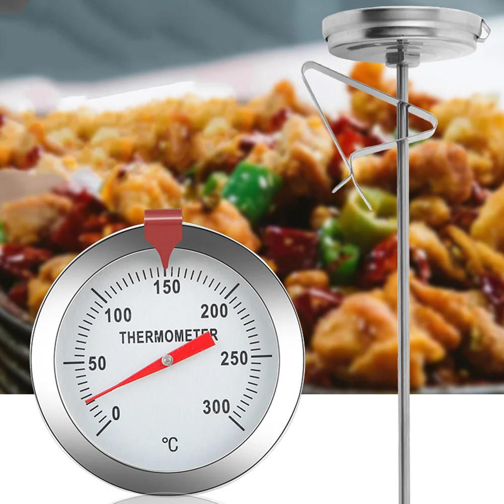 Kitchen Tool Food Frying With Clip Stainless Steel Deep Fryer Oil Cooking Temperature Meter Probe Thermometer Milk Food Gauge