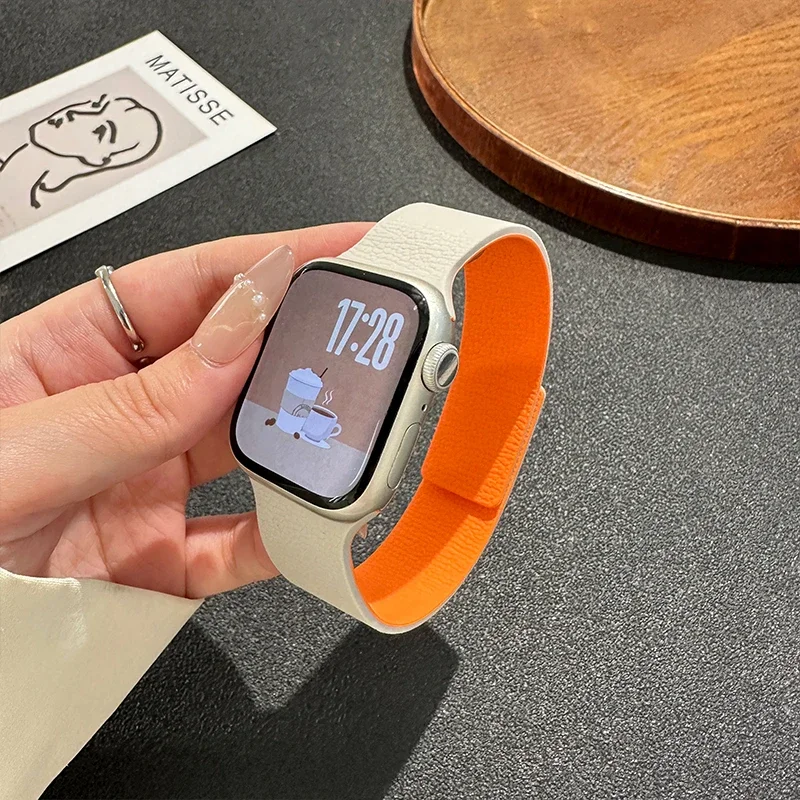 Magnetic Strap for Apple Watch Band 45mm 44mm 40mm 46mm 41mm 42 mm 38 Silicone Bracelet iWatch Series 10 9 8 7 6 Se Ultra 2 49mm image 5
