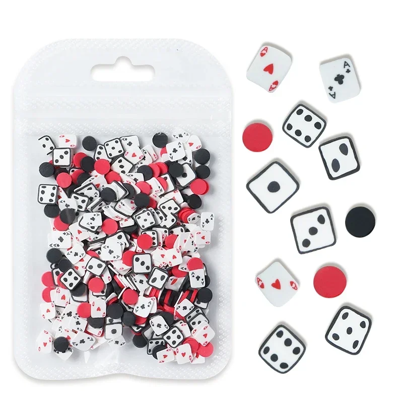 Poker Clay Slices For DIY Epoxy Resin Mold Jewelry Fillings