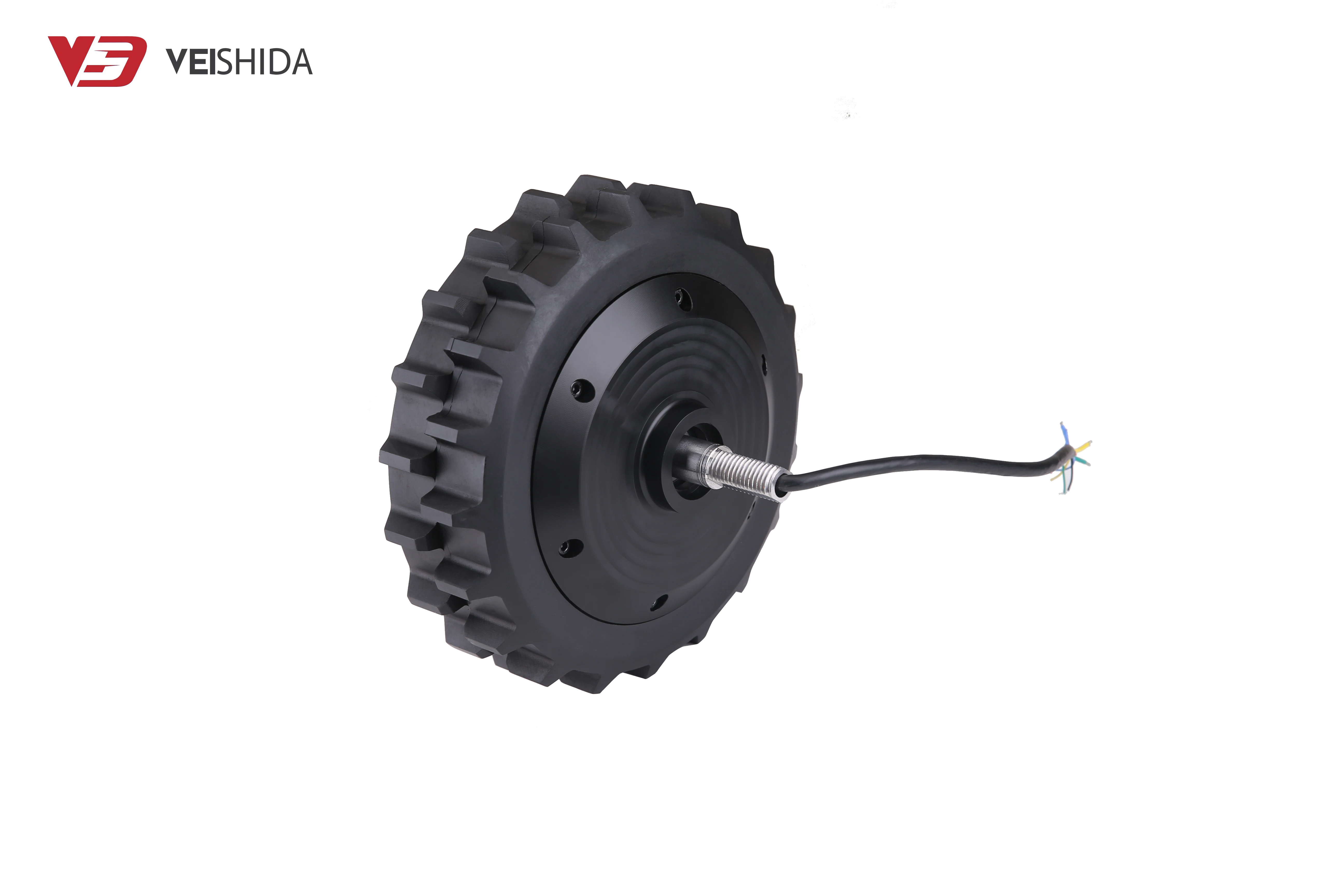 Customized 24 volt brushless DC motor with encoder 50rpm 8 inch hub lawn mower motor