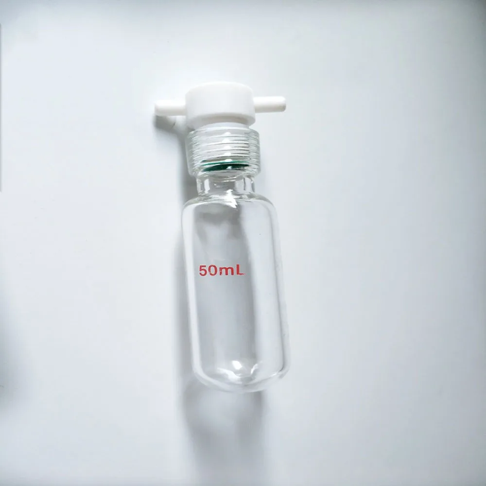 زجاجة ذات ضغط عالي ذات جدران سميكة مع قابس ثلاثي وعاء جدار ثقيل 10 مل/35 مل/50 مل/100 مل