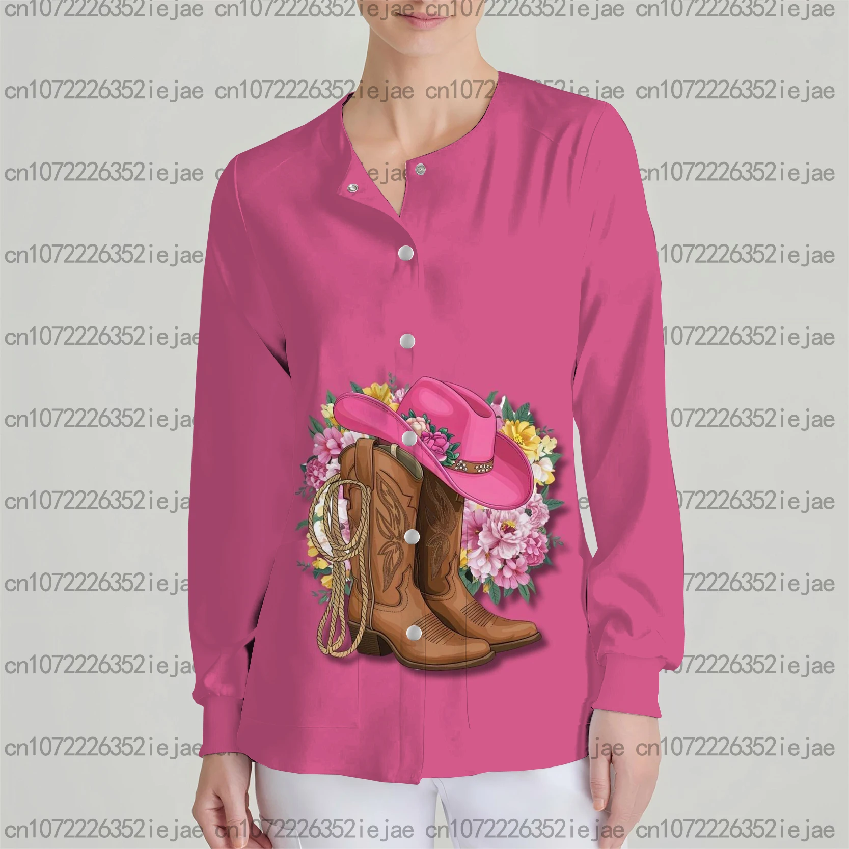 Heißer Verkauf Damenjacken 2025, Herbst und Winter, Disney Buzz Lightyear, bedruckt, langärmelig, lässig, Pet Store, Arbeitskleidung, Jacke