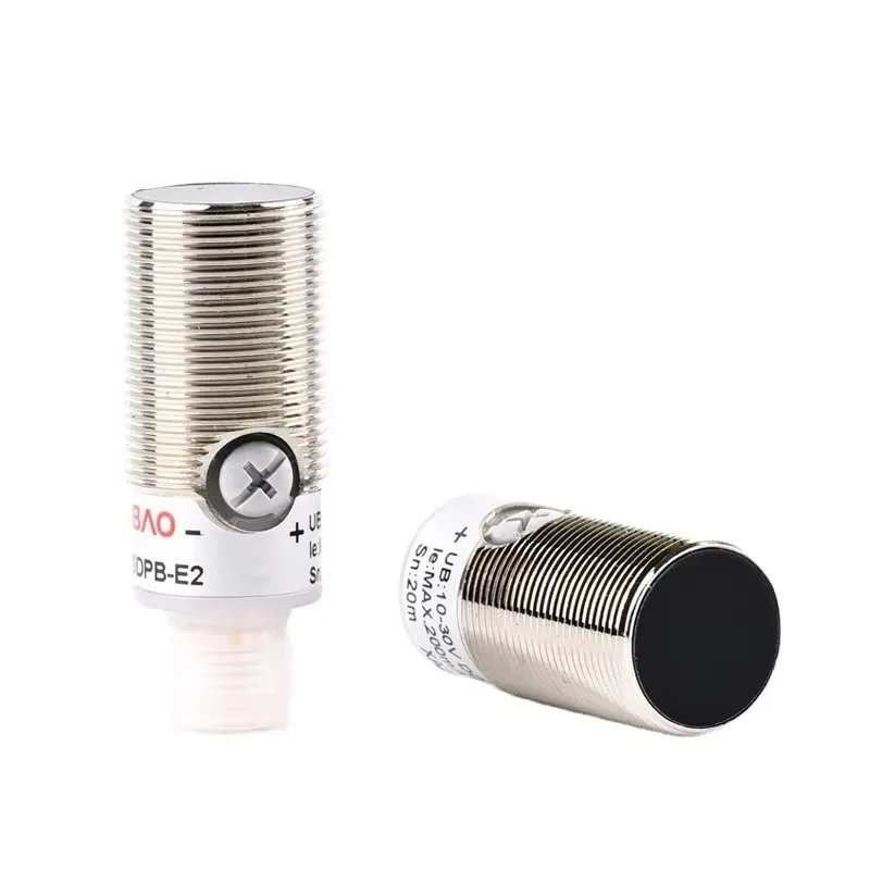 PSM-TM Series IP67 Optical Proximity Sensor NPN PNP Metal Cylindrical 20m Sensing Distance CE Approved Beam