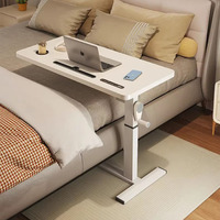 Hand Cranked Lifting Office Desks Bedside Table Movable Workbench Sofa Side Computer Table Book Student Study Стол Furniture AA