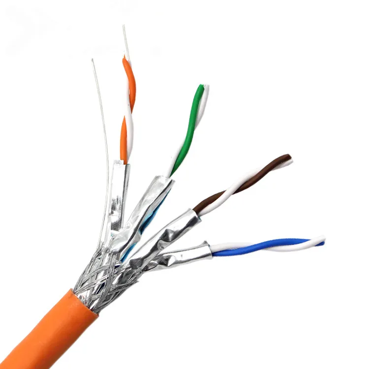 305m 1000ft roll SFTP 4pr 23awg copper Cat7 ethernet cable price  ethernet cable cat 7 pass test