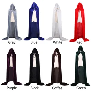 عيد الميلاد pleuche المخملية الرأس مقنع زي العصور الوسطى ويكا ساحرة مصاص دماء هالوين عيد الميلاد تأثيري زي الغطاء أفضل 8 ملابس نسائية مبيعا في العصور الوسطى - رقم 1