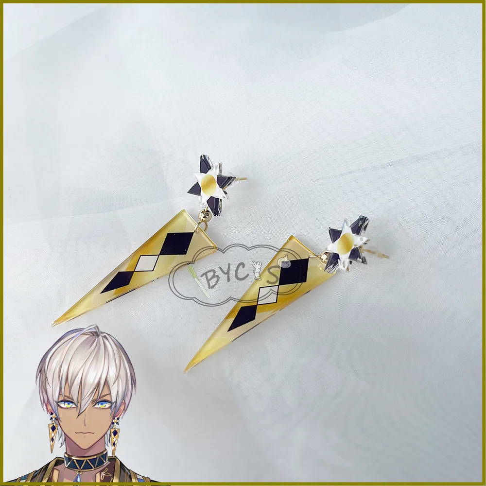 

NIJISANJI Vtuber Iburahimu Cos Clip Ear Pins Cosplay Earrings Halloween Costume Anime Prop Jewelry Accessories