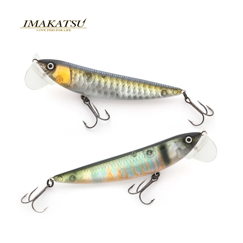 

Japanese Original Imakatsu Lure Water Surface Line Pencil Fake Bait Noise Wave Crawl Long Cast Z Dog LOT BT100