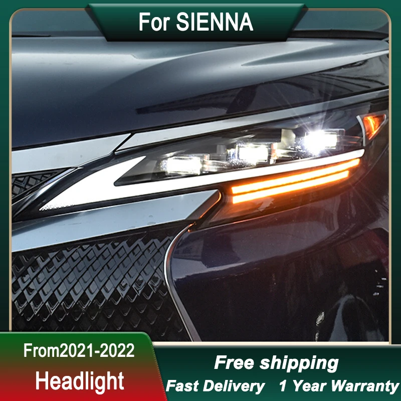 

Car Headlight For Toyoto SIENNA 21-22 Upgrade LED Head Lamp Upgrade DRL Dynamic Signal Lamp Head Lamp Front light Assembly