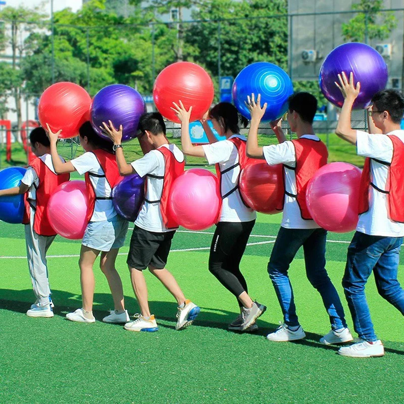 Team Building Back-to-back Clip Balls Collective Dribble Adults Fun Outdoor Social Games Party Activity Sports Inflatable Toys