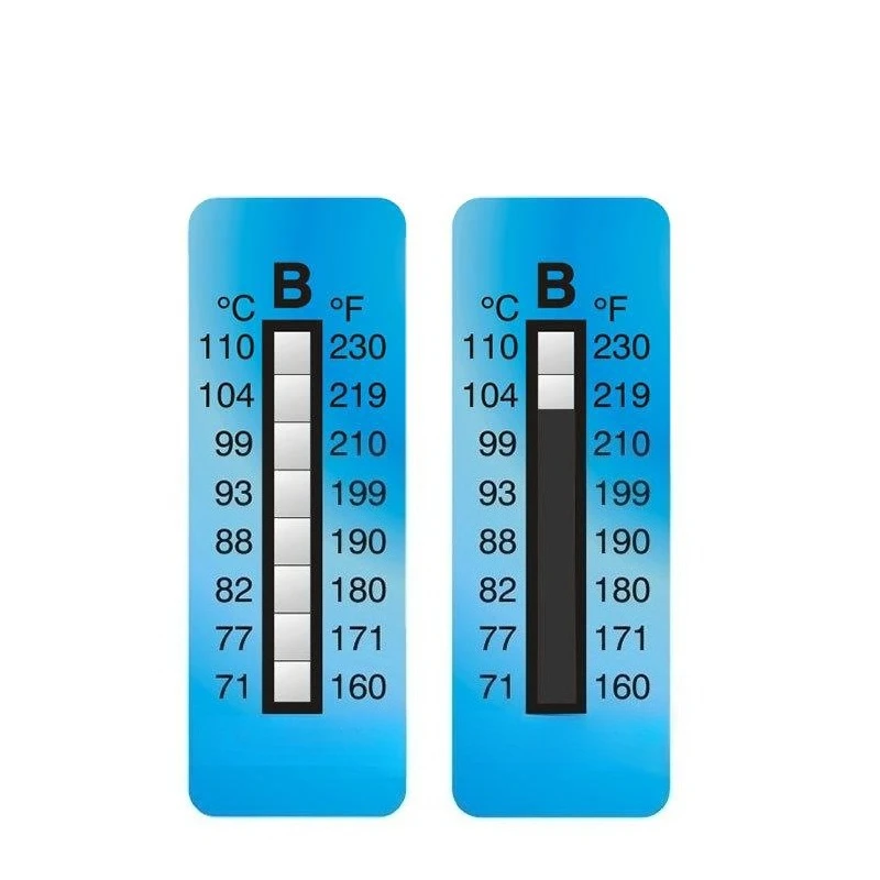 10‑Grid ABCD Color‑Changing Temperature‑Sensitive Sticker Heat‑Indicating Test Paper Thermal Monitoring Label Accessory