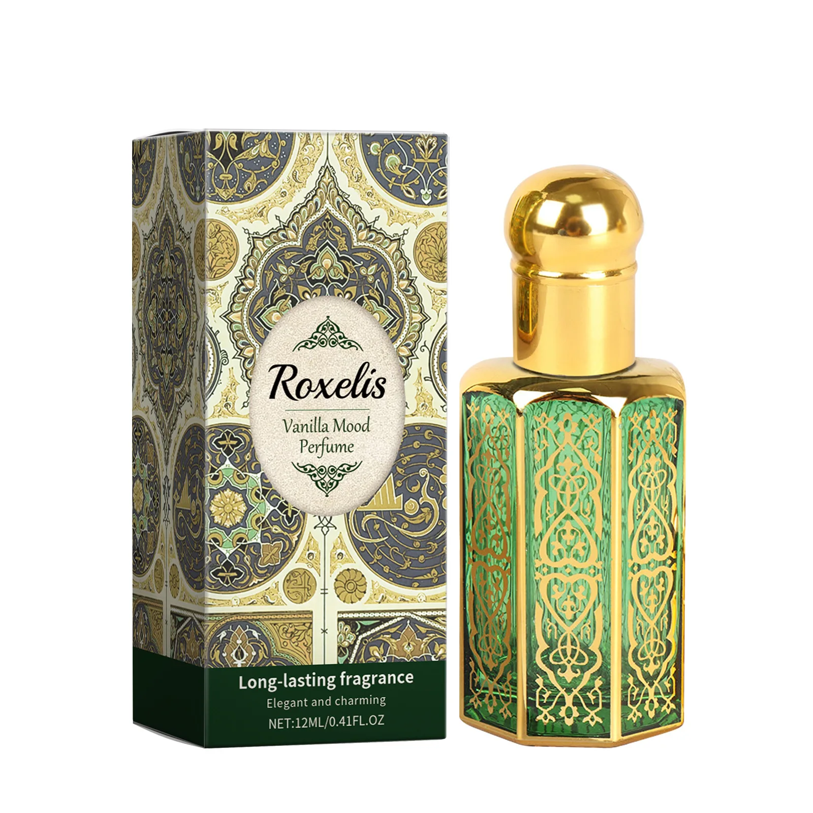 

Arabian-style perfume, with a delicate and gentle vanilla fragrance that lingers for a long time, exudes charm and is a portable