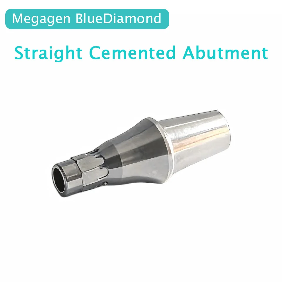 5Pcs Dental Straight Cemented Abutments Grade 5 Titanium Component Compatible with Megagen BlueDiamond Implant Clinic Supplies