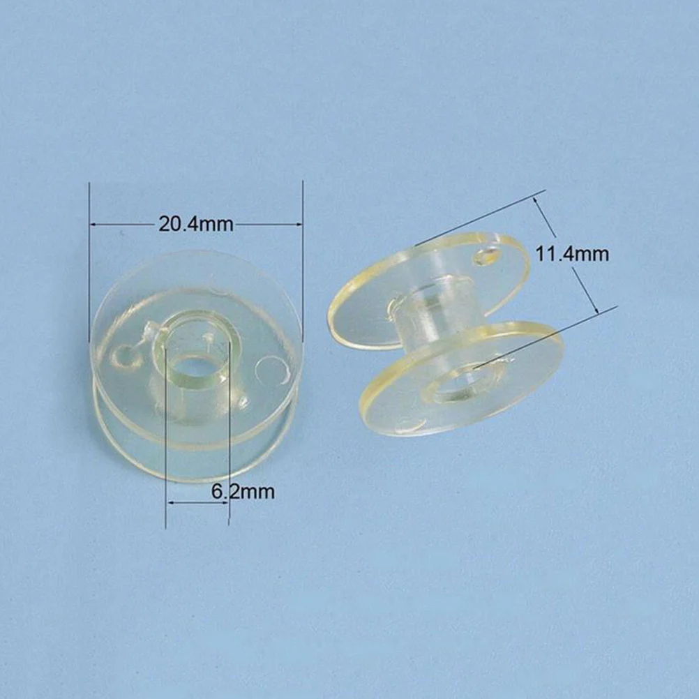 

25Pcs Transparent Sewing Machine Bobbins Sturdy ABS Material Empty Spools with Soft Case for Thread Organization