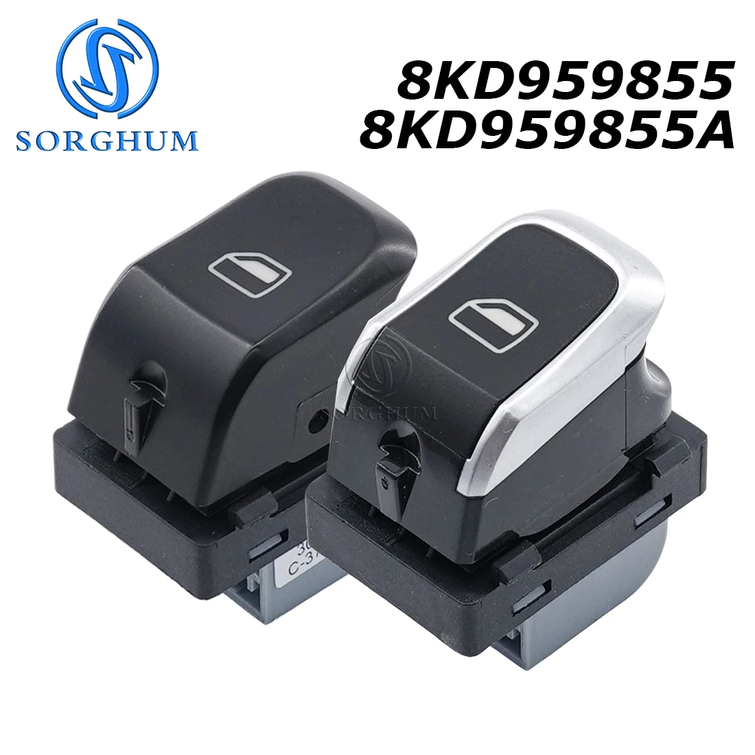 4 Pins Chome Power Window Control Switch Passenger Single Lifter Button For Audi A4 Q5 B8 2008 2009-2012 8KD959855 8KD959855A