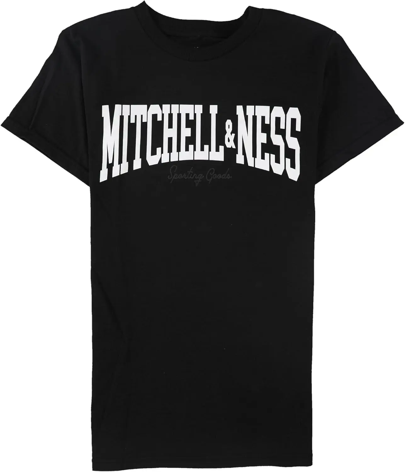 Mitchell & Ness Mens Brand Logo Graphic T-Shirt, Black, X-Small