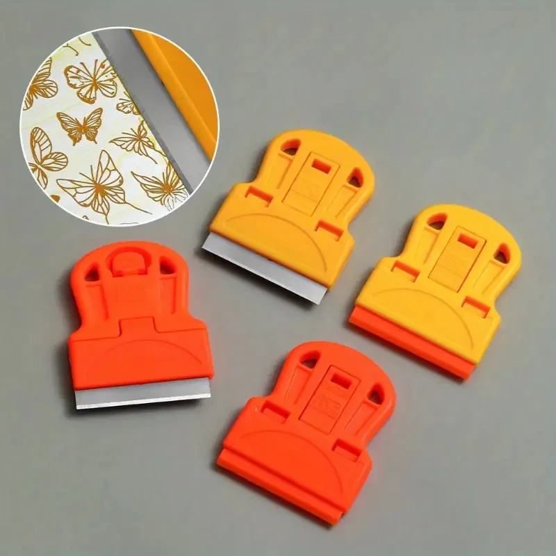 1/2pcs Nail Art Printing Steel Plate Scraper Multi-Functional Nail Art Transfer Scraper with Ergonomic Handle Nail Scraping Tool