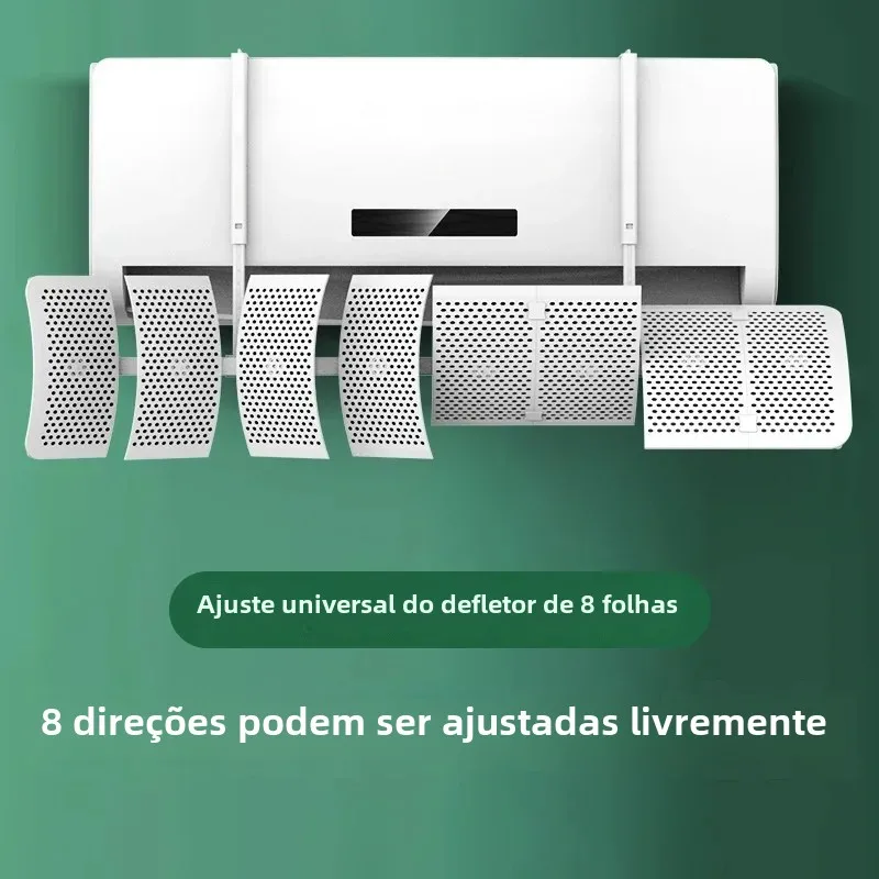 Capa universal para defletor de para-brisa de ar condicionado, defletor de vento montado na parede, anti-explosão direta para saída de ar condicionado