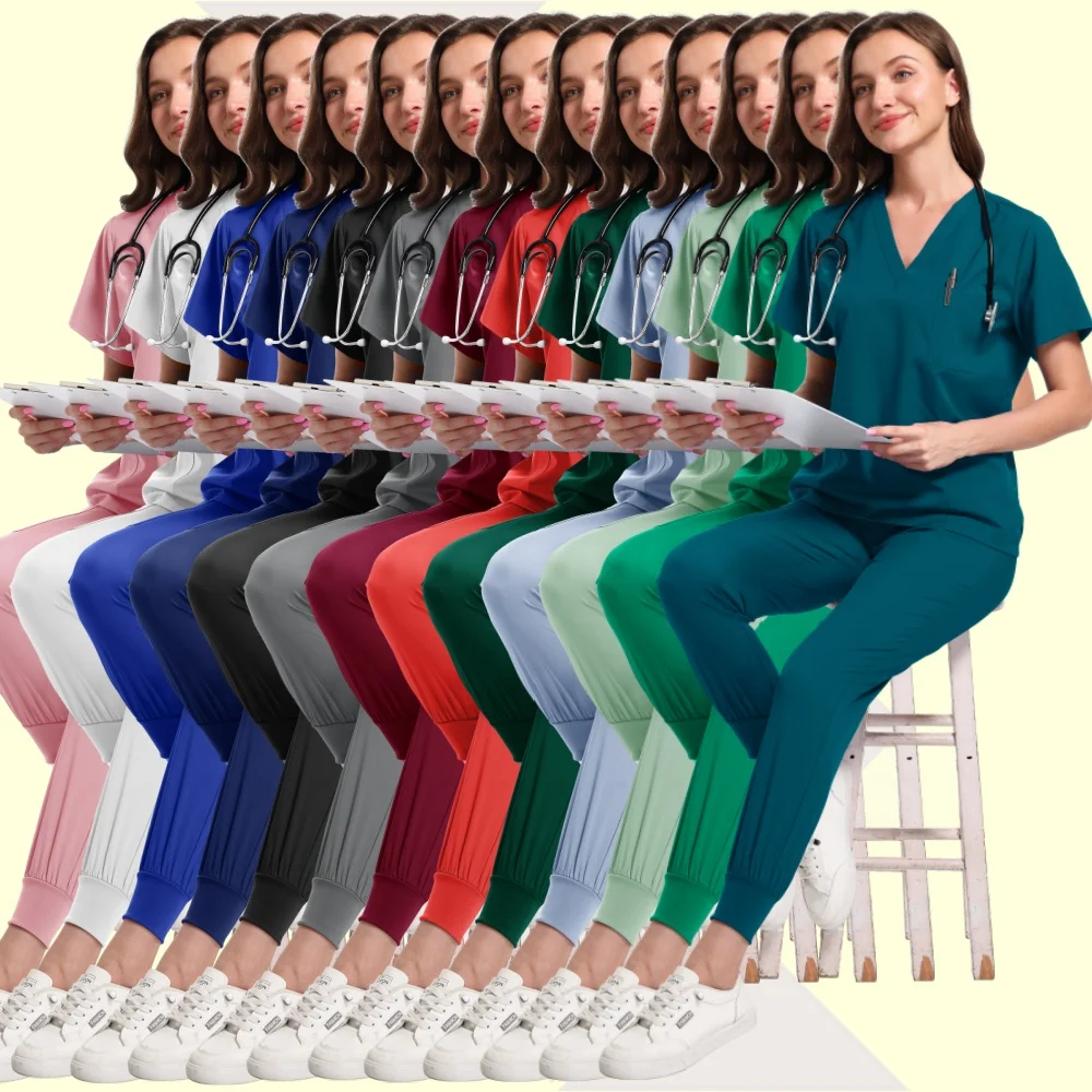 Ziekenhuis Scrub Sets Verpleegstersaccessoires Medische kleding voor vrouwen Werkuniformen Tandheelkundige kliniek Schoonheidssalon Spa Werkkleding Overalls