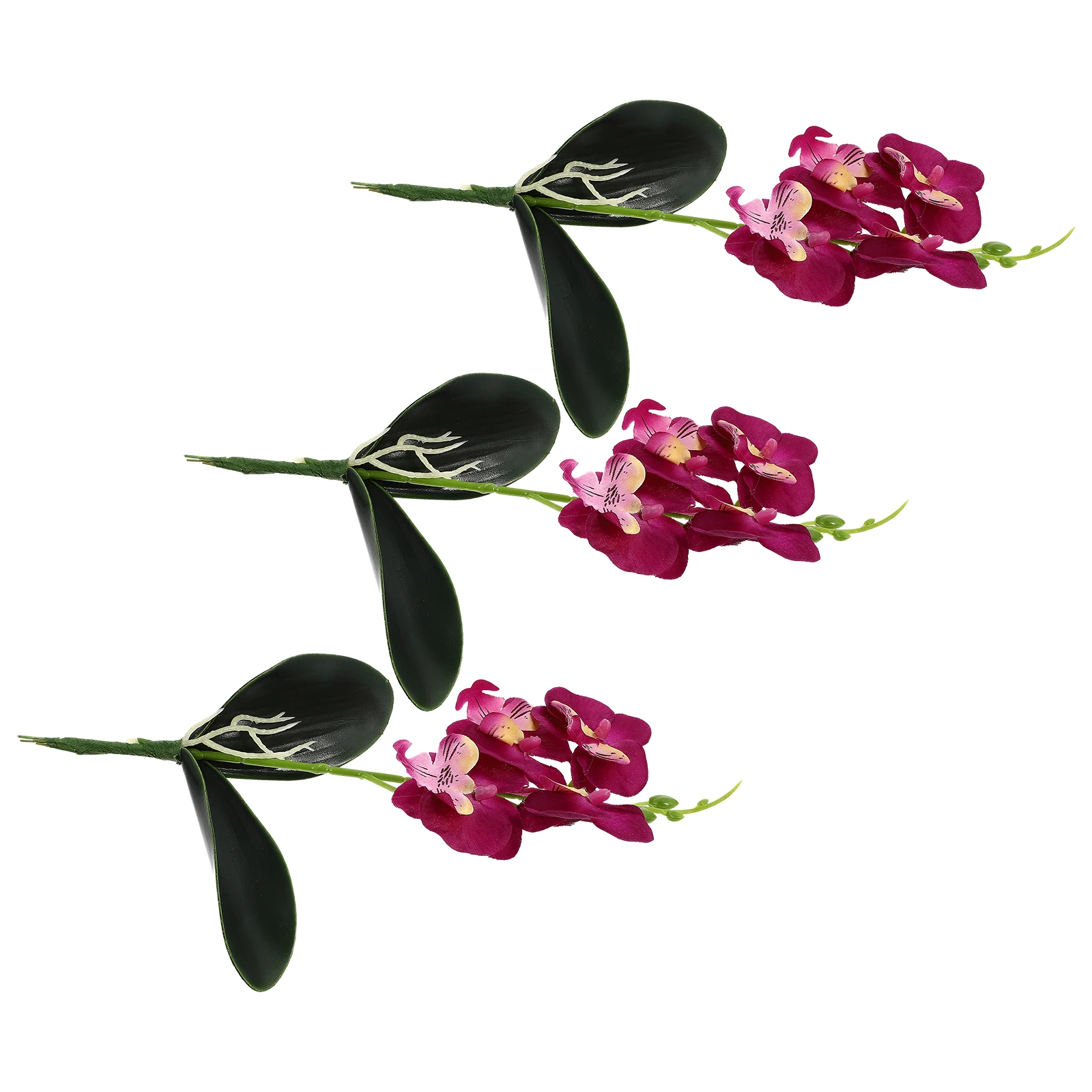 

3 Pcs Flower Accessories Lifelike Mini Phalaenopsis Decor Silk Plants Mini Phalaenopsis Flowers Home Office Bedroom
