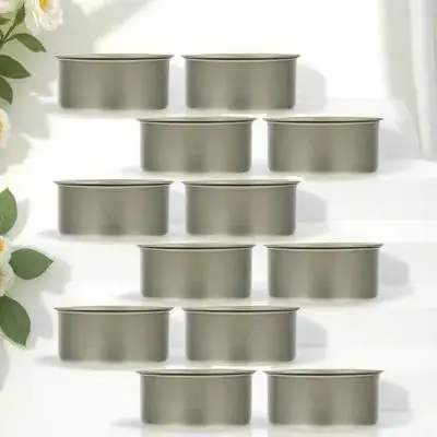 12Pcs Heavy-Duty Tinplate Can with Tight Seal Food Storage Tin for Meat Pet Food Jewelry Small Gifts Cake Creams Balms Bulk Use
