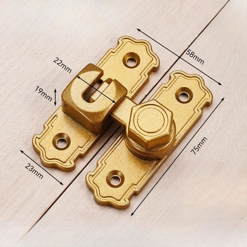 Safety Door Bolt Latch Lock 90 180 Degree Aluminum Alloy Toggle Latch Sliding Barn Door Lock Black Iron Right Angle Barn Lock