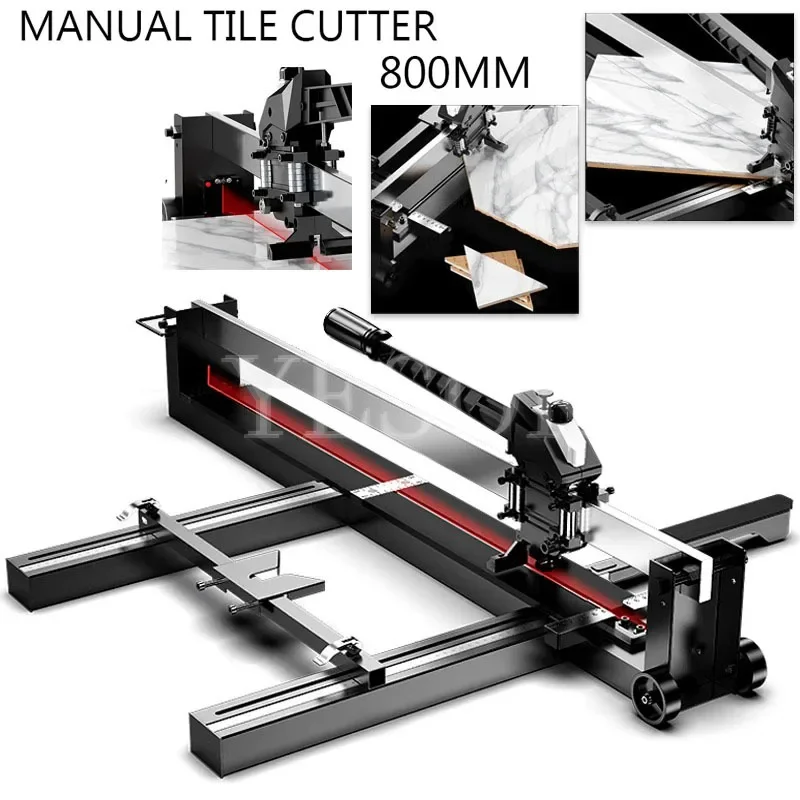 

Ceramic Tile Cutter 800MM Push Knife Manual High Precision Marble Floor Tile Cutting Machine With Infrared Laser Positioning