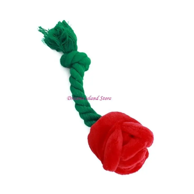 لعبة Squeak Dog Toy Rose Flower Interactive Chew Toy Keep Pet Healthy Hx6c