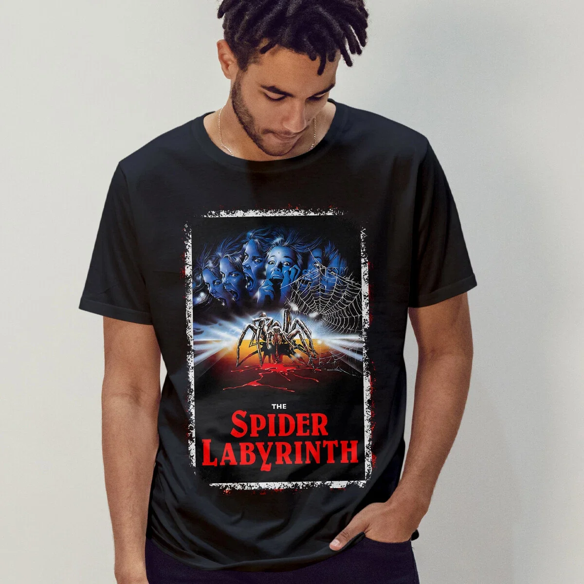 The Spider Labyrinth (1988) Movie Poster Inspired T-Shirt Retro 80s Tee Unisex
