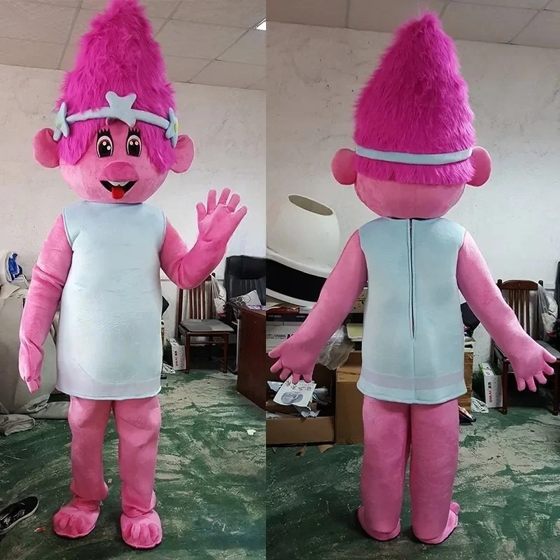 Disfraz de muñeca mascota Poppy Trolls de Anime, disfraz de elfo mágico para adultos, trajes de disfraces, regalos de utilería para fiesta de cumpleaños y Carnaval de Navidad