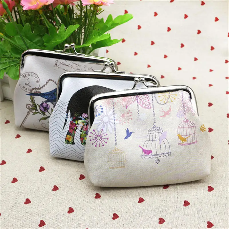 

1PCS Hot Selling Women Purse Lovely Owl Pattern Printing Hasp Small Wallet Women Cute Coin Purse Wallet Carteira Feminina