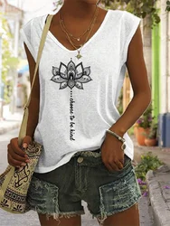 Summer Fashion Lotus 3D Print Tank Tops Women Streetwear Oversized Harajuku V-Neck Vest Off Shoulder Sleeveless Woman Camisole