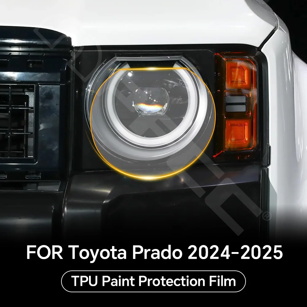 

For Toyota Prado 2024 2025 Headlight Rearview A B Pillars TPU Protection Film Pre-cut PPF Anti-scratch Clear Bra Invisible Cover