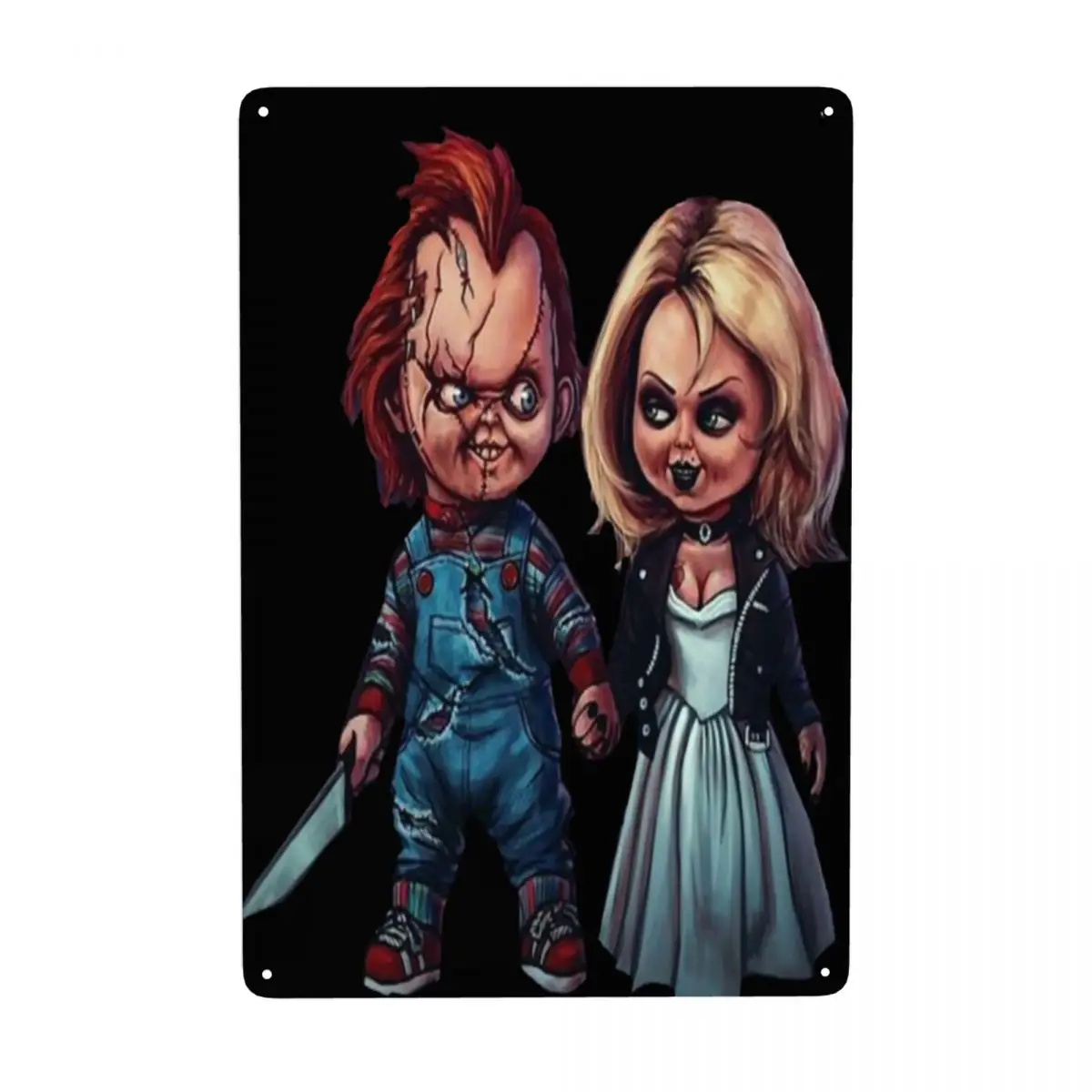 Vintage Bride Of Chucky Jennifer Tilly Metal Signs Custom Child's Play Tin Plaques Bar Cafe Restaurant Home Decor 12 x 8 Inches