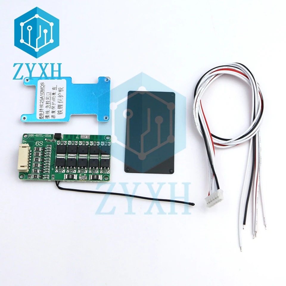 BMS 7S 25A 20A 15A 25.5V 22.4V LiFePO4 Battery Charge Board Balance Equalizer Common Port NTC Temperature Protection For Ebike