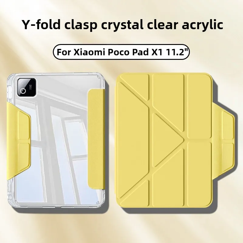 

3+Y Fold Deformed Acrylic Case For Xiaomi Poco Pad X1 11.2 2025 MiPad 8 8Pro 7 7Pro 11.2inch Redmi Pad 2 11 inch