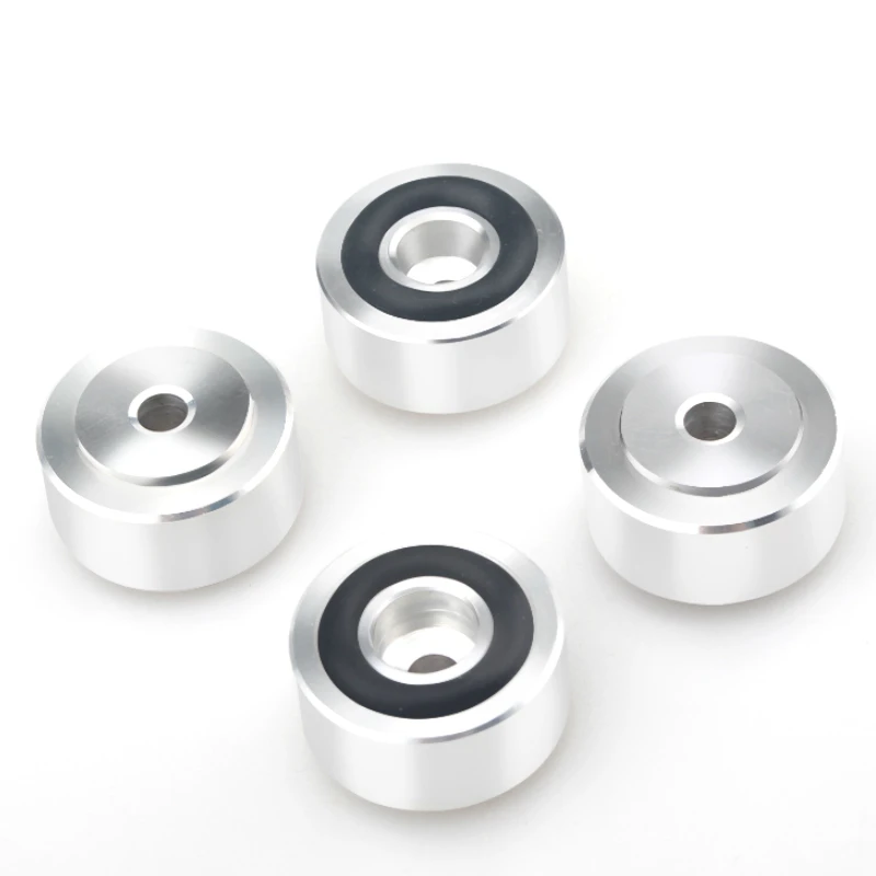 4Pcs Aluminum Alloy Audio Feet HIFI Tube Amplifier Shockproof Isolation Foot Mat