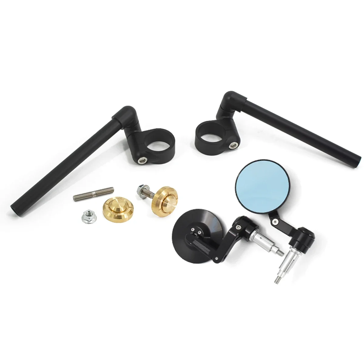 Adjustable CNC Aluminum Detached Split Clip-on Handlebar Mirror and Upper Yoke Customized For Brixton Cromwell 1200